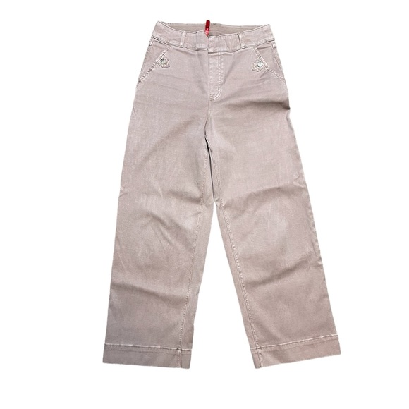 SPANX Twill Stretch Wide Leg Pants Size Medium - Picture 2 of 6